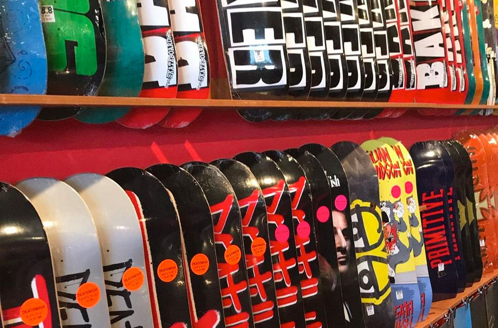 skateboards at phase 2 skate shop