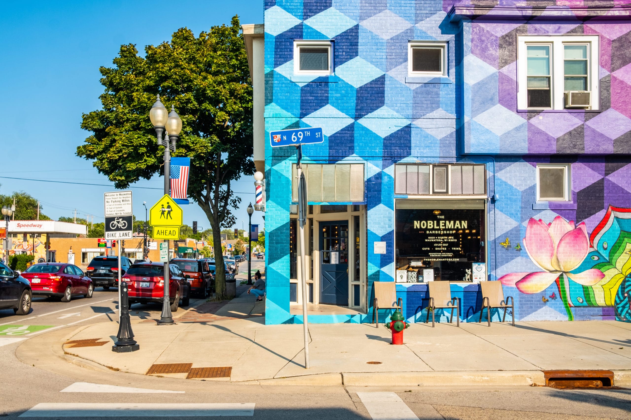 The exterior of Nobleman Barbershop in East Tosa